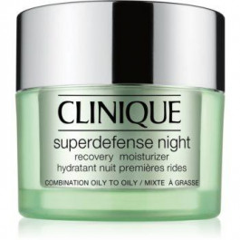 CLINIQUE Superdefense Night зволожуючий нічний крем проти зморшок для комбінованої та жирної шкіри 50 мл