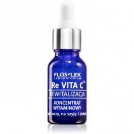 FLOSLEK Re Vita C 40+ вітамінний концентрат для шкіри навколо очей та області декольте  15 мл