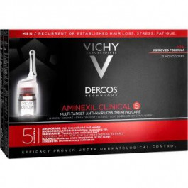 Vichy Dercos Aminexil Clinical 5 цільовий догляд проти випадіння волосся для чоловіків 21 x 6 мл