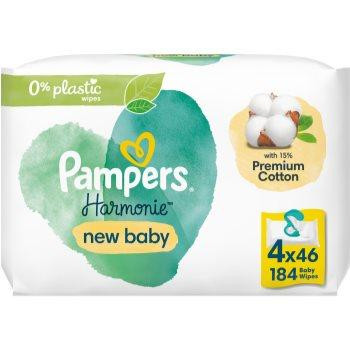 Pampers Harmonie New Baby вологі очищуючі серветки для дітей 4x46 кс - зображення 1