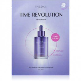 Missha Time Revolution Night Repair Ampoule тканинна маска проти зморшок 30 гр