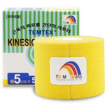 TEMTEX Tape Classic еластична стрічка для суглобів та м'язів колір Yellow 1 кс - зображення 1