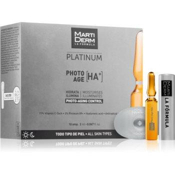 MARTIDERM Platinum Photo Age HA+ сироватка проти старіння шкіри обличчя в ампулах з вітаміном С 10x2 мл - зображення 1