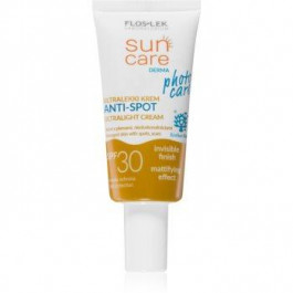 FLOSLEK Sun Care Derma Photo Care легкий захисний крем для обличчя для шкіри з недоліками SPF 30 30 мл