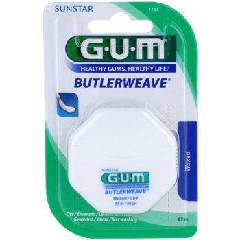 Sunstar GUM Butlerweave Вощена міжзубна нитка 55 м - зображення 1