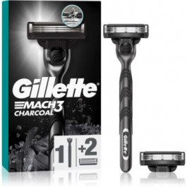 Gillette Mach3 Charcoal бритва + запасні леза 2 кс