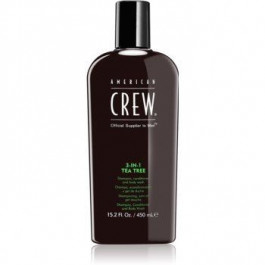 American Crew Hair & Body 3-IN-1 Tea Tree шампунь, кондиціонер та гель для душу 3в1 для чоловіків 450 мл
