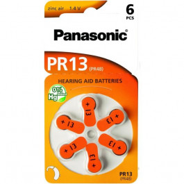 Panasonic ZA13 bat(1.4B) PR13 Zinc Air 6шт (6 PR-13/6LB)