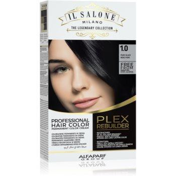Alfaparf Il Salone Milano Plex Rebuilder перманентна фарба для волосся відтінок 1,0 - Pure Black 1 кс - зображення 1