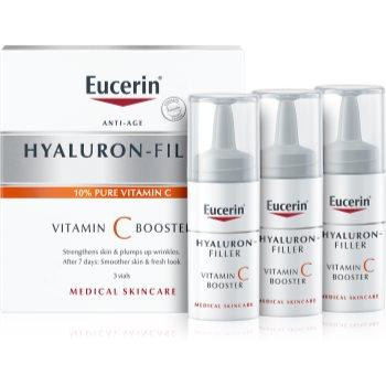 Eucerin Hyaluron-Filler Vitamin C Booster роз'яснююча сироватка проти зморшок з вітаміном С 3x8 мл - зображення 1