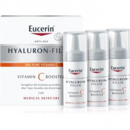 Eucerin Hyaluron-Filler Vitamin C Booster роз'яснююча сироватка проти зморшок з вітаміном С 3x8 мл