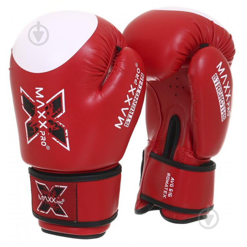 Maxx Pro Боксерські рукавички AVG-616 8oz червоний - зображення 1