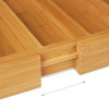 Relaxdays Лоток для столовых приборов  из бамбука раздвижной 33/56 х 43 х 5 см (10027482) - зображення 4