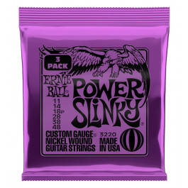   Ernie Ball 3 Sets P03220 Power Slinky Nickel Wound 11/48