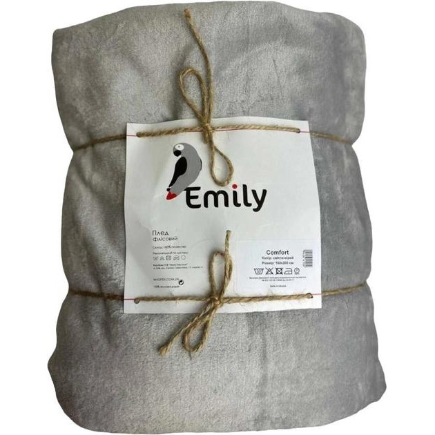 Emily Home Плед велсофт Comfort TM  310гм2 світло-сірий 150х200 см (94264104) - зображення 1