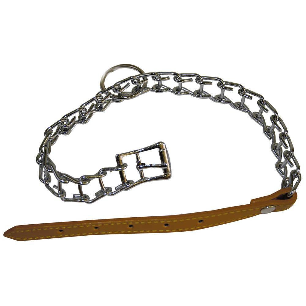 Croci Ошейник-цепочка  для собак, с кожаным ремешком, 40 смx2.5 мм (C5AS0670) - зображення 1