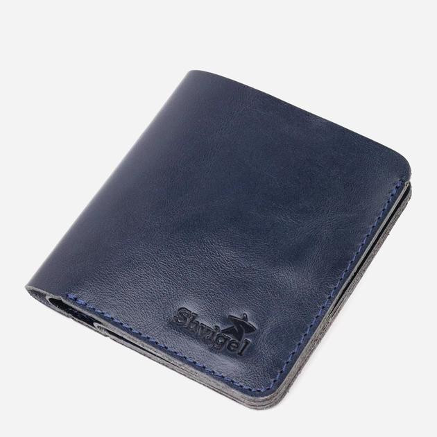 SHVIGEL Шкіряне портмоне  leather-16611 Синє - зображення 1