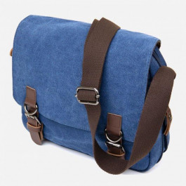 Vintage Мужская сумка  leather-20606 Синяя