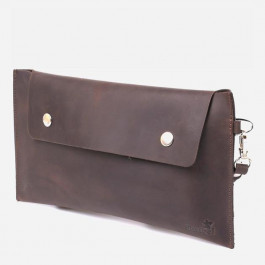 SHVIGEL Клатч кожаный  leather-16428 Коричневый