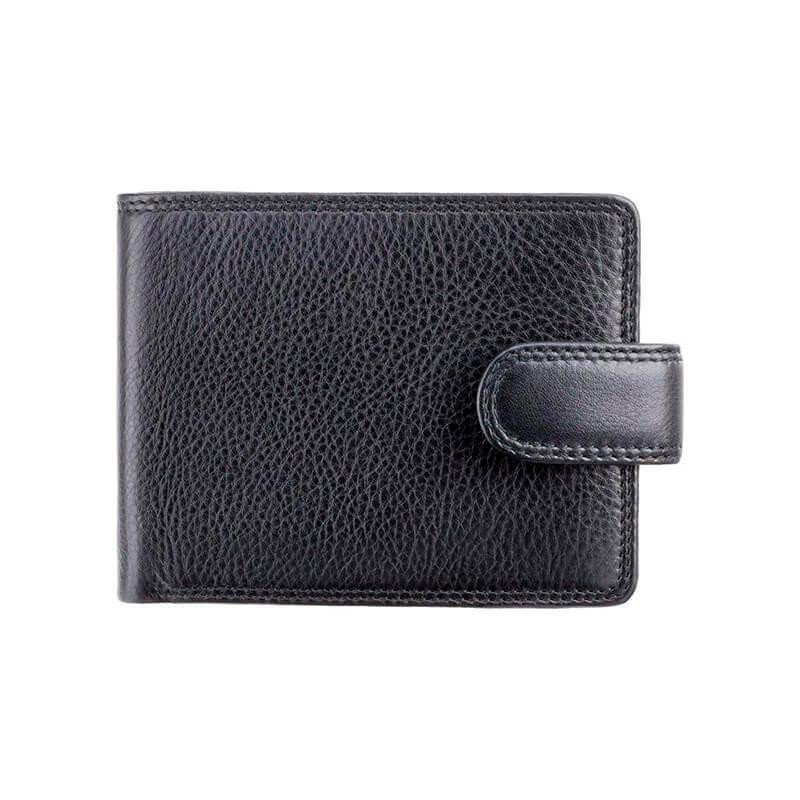 Visconti Чорний чоловічий гаманець на кнопці  HT13 BLK - Strand - зображення 1