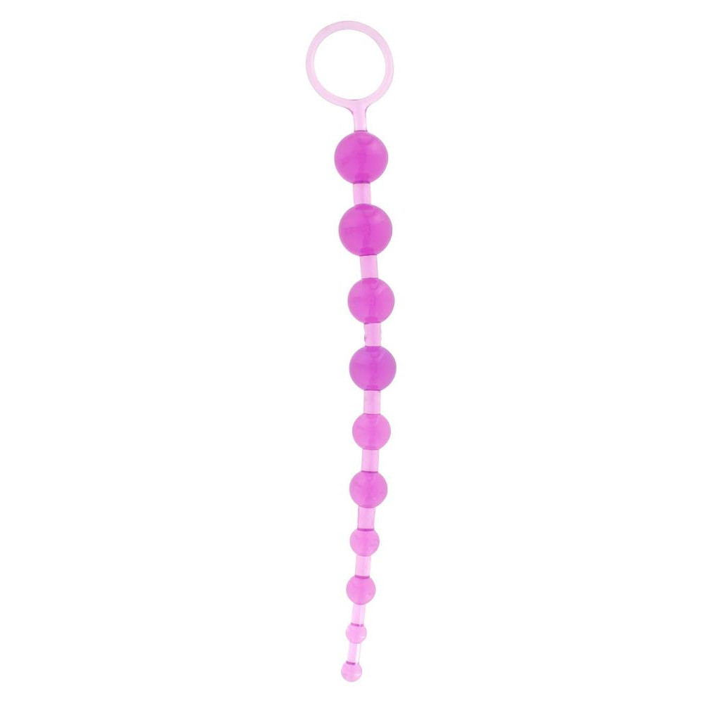 Toy Joy Анальная цепочка Thai Toy Beads фиолетовая 30 см (TOY9258) - зображення 1