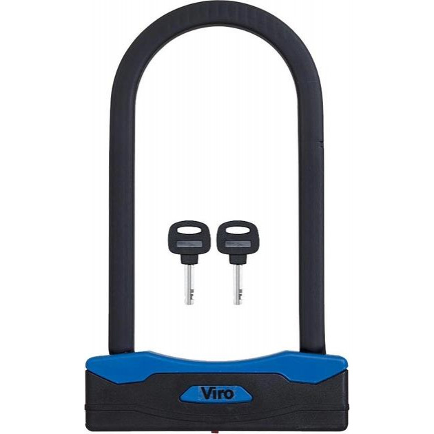 Viro Велосипедний замок Viro Moto Sezione 180 мм 2 ключі Black-Blue (VIR-30.0183.01900000) - зображення 1