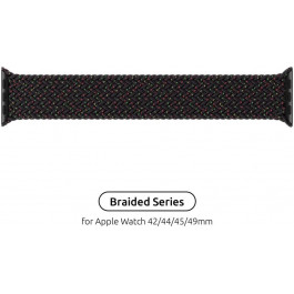 ArmorStandart Ремінець  Braided Solo Loop для Apple Watch 42/44/45/49 mm Size 10 (172 mm) Black Unity (ARM64906)