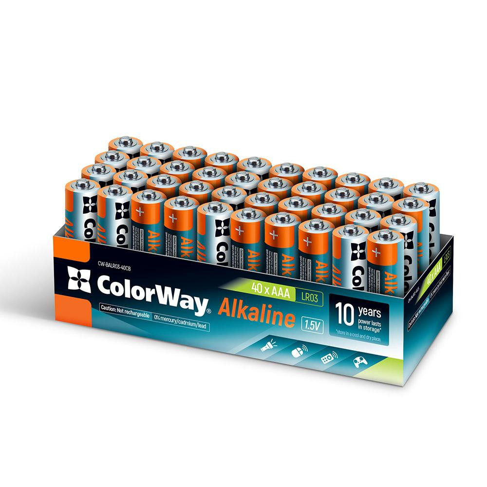 ColorWay Alkaline Power AAA (40 шт.) colour box (CW-BALR03-40CB) - зображення 1