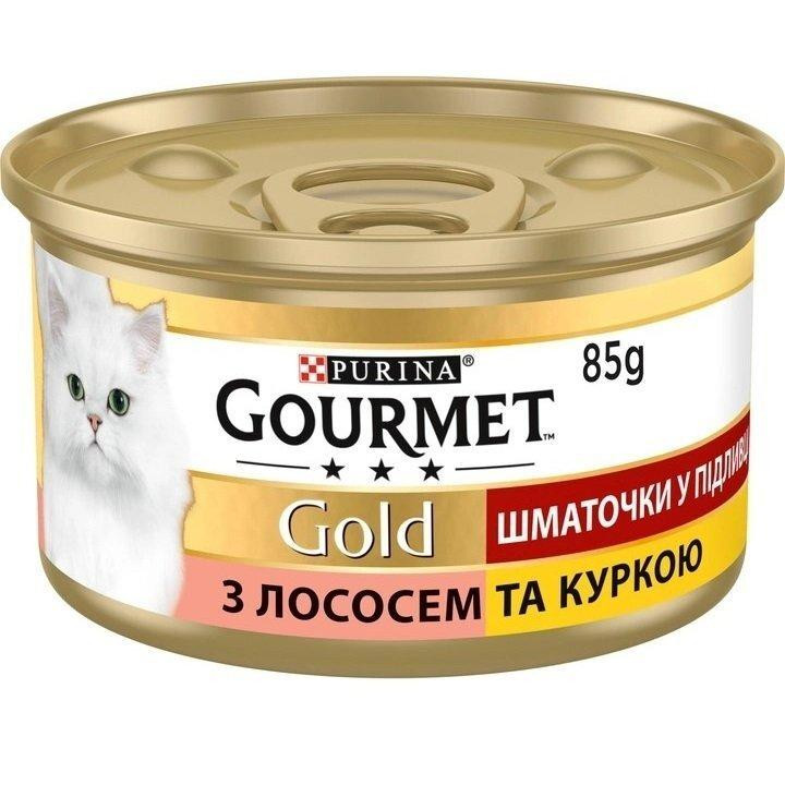 Gourmet Gold с лососем и цыпленком 85 г 24 шт (7613032618681) - зображення 1