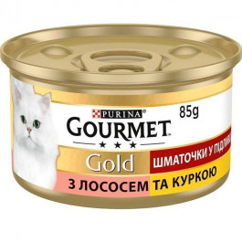 Gourmet Gold с лососем и цыпленком 85 г 24 шт (7613032618681)