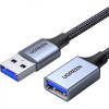 UGREEN US115 USB 3.0 AM/AF Extension Cable Aluminum Case 1m Black (10495) - зображення 1
