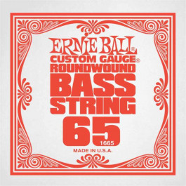 Ernie Ball 1665 Nickel Wound Electric Bass String Single .065