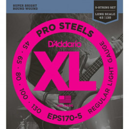   D'Addario Pro Steels EPS170-5 Regular Light 5-String Bass 45/130