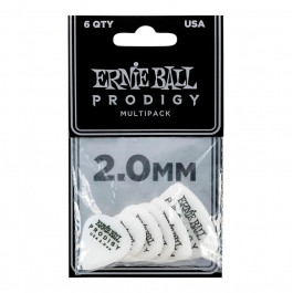 Ernie Ball Медиаторы  9343 White Multipack Prodigy Picks 6-Pack 2.0 mm (6 шт.)