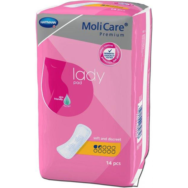 Hartmann Прокладки урологічні  MoliCare Premium lady pad при нетриманні сечі 1.5 краплі 14 шт (4052199289618) - зображення 1