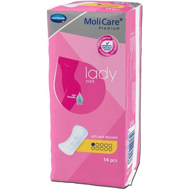 Hartmann Прокладки урологічні  MoliCare Premium lady pad при нетриманні сечі 1 крапля 14 шт (4052199289588) - зображення 1