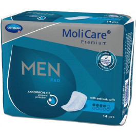 Hartmann Прокладки урологічні  MoliCare Premium Men Pad для чоловіків V-подібної форми з манжетами 4 краплі 1