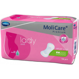 Hartmann Прокладки урологічні  MoliCare Premium lady pad при нетриманні сечі 2 краплі 14 шт (4052199293325)