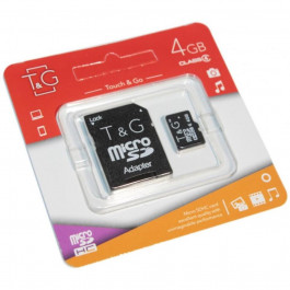 T&G 4 GB microSDHC Class 4 + SD-adapter TG-4GBSDCL4-01
