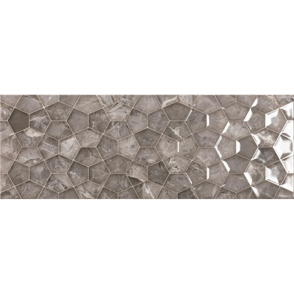 Ecoceramic ARIANA GRAPHITE RLV 25x70 плитка настінна, декор - зображення 1