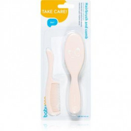 BabyOno Take Care Hairbrush and Comb IV Щітка для волосся для дітей Pink 2 кс