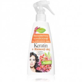 Bione Cosmetics Keratin + Ricinov? olej відновлюючий незмивний кондиціонер для волосся 260 мл