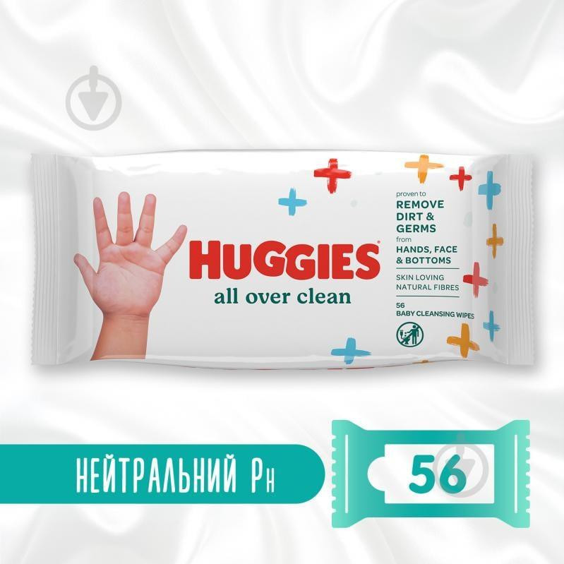 Huggies Детские влажные салфетки Аll Over Clean 56 шт. (2439125) - зображення 1