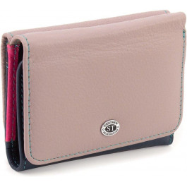 ST Leather Невеликий жіночий кольоровий гаманець із натуральної шкіри на магніті  1767242