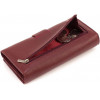 ST Leather Шкіряний жіночий гаманець бордового кольору з хлястиком на кнопці  1767411 - зображення 4