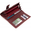 ST Leather Шкіряний жіночий гаманець бордового кольору з хлястиком на кнопці  1767411 - зображення 5