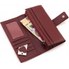 ST Leather Шкіряний жіночий гаманець бордового кольору з хлястиком на кнопці  1767411 - зображення 7