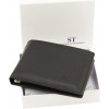 ST Leather Мініатюрне чоловіче портмоне з натуральної шкіри чорного кольору із затискачем для купюр  1767465 - зображення 9