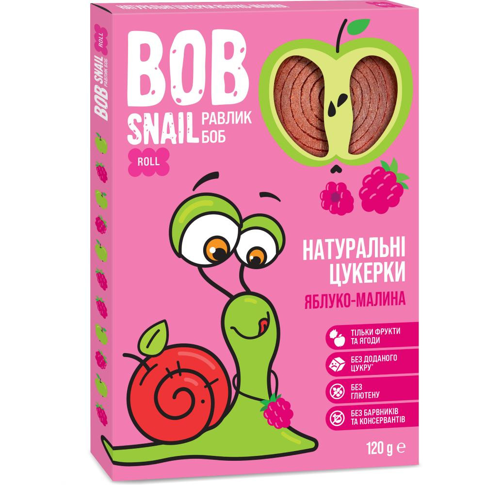 Bob Snail Конфеты натуральные яблочно-малиновые 120 г (4820162520460) - зображення 1