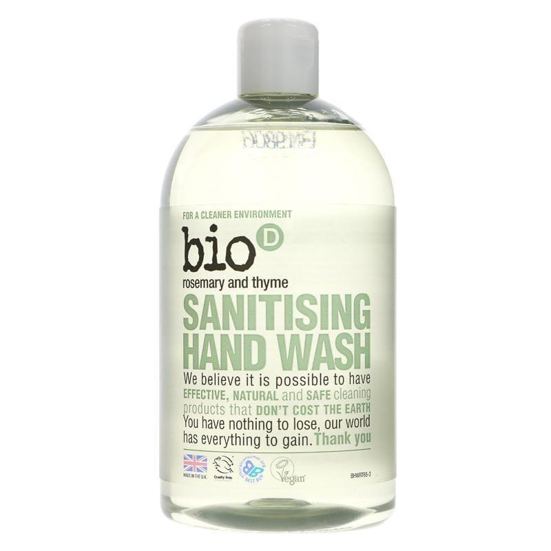 Bio-D Жидкое дезинфицирующее мыло  Sanitising Hand Wash Rosemary & Thyme с эфирным маслом 500 мл (50349382 - зображення 1